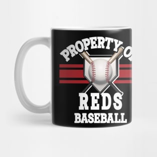 Proud Name Reds Graphic Property Vintage Baseball Mug